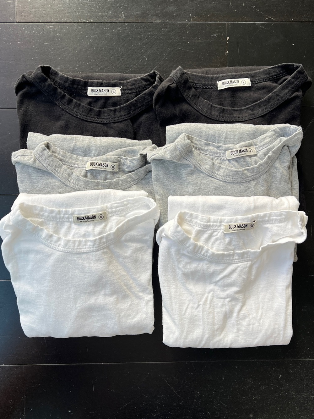 Buck Mason Tee Shirt 6-Pack (Medium)
